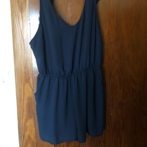 Navy blue romper.